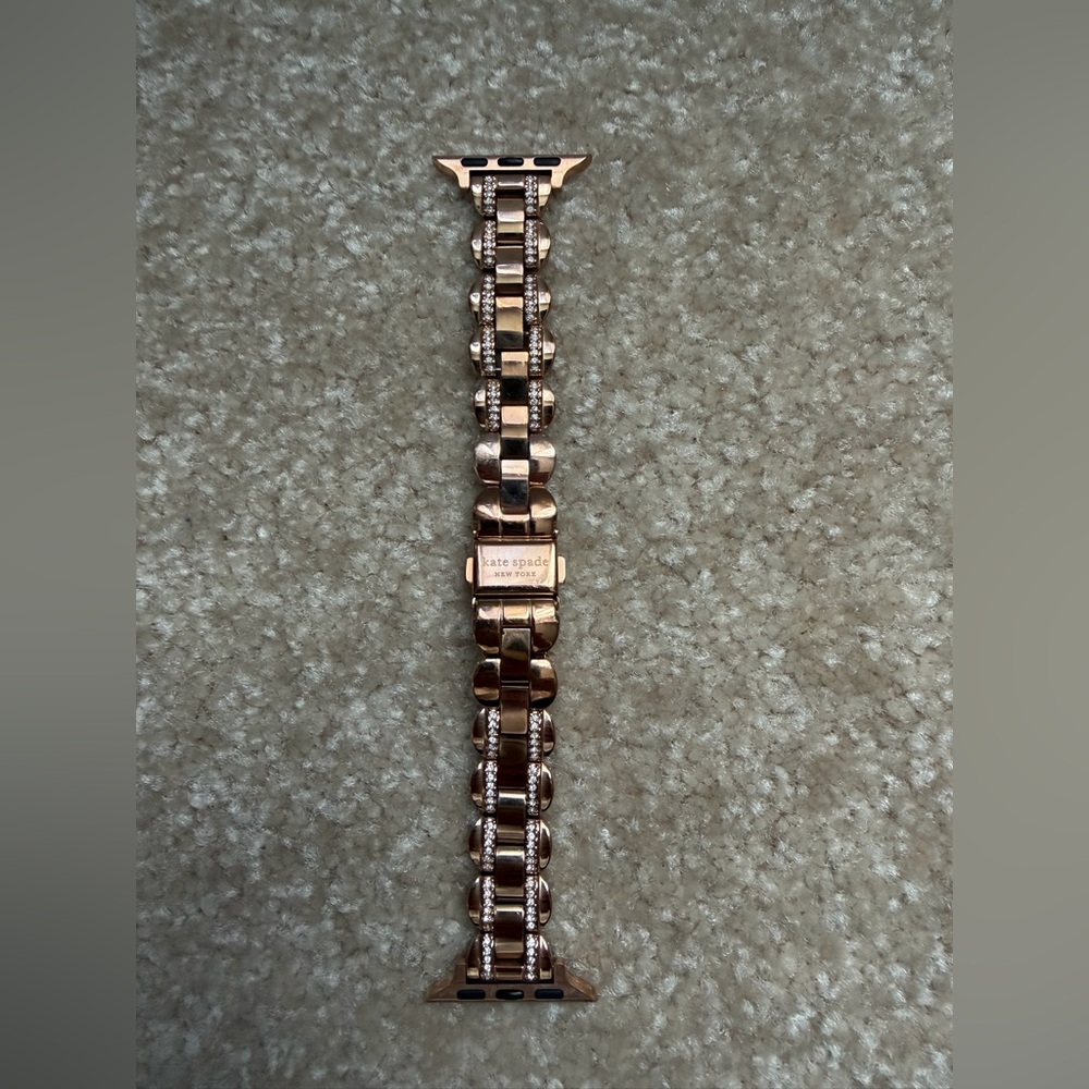 Kate Spade Rose Gold Scalloped Watch Band with rhinestones